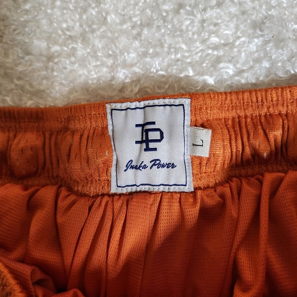 Inaka Power Orange White Mesh Athletic Shorts - Picture 5 of 6